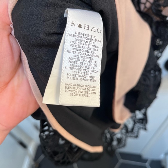 Dress the Population Cardea Lace Overlay Dress - Black - Size M - Wedding Guest - Picture 4 of 9